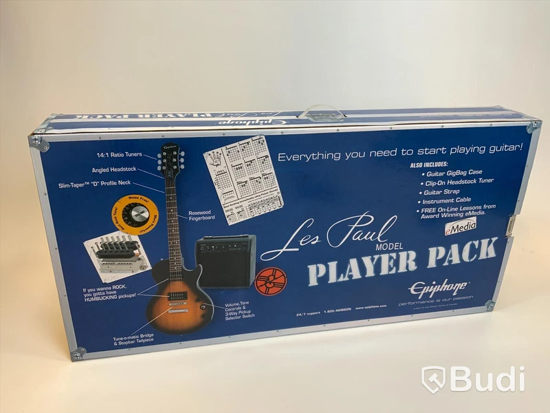 Epiphone Les Paul player pack elgitarr + förstärkare